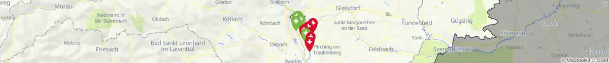 Map view for Pharmacies emergency services nearby Vasoldsberg (Graz-Umgebung, Steiermark)